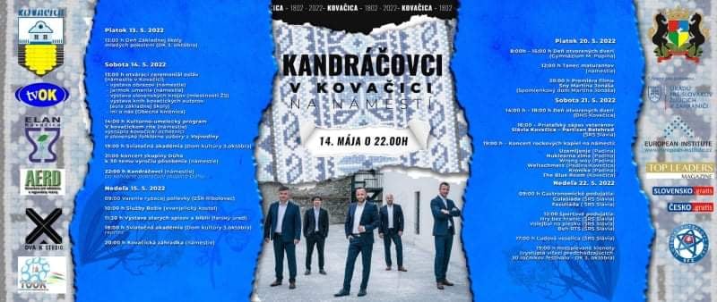 Velika proslava povodom 220 godina od doseljavanja Slovaka u Kovačicu, specijalni gosti manifestacije grupa „Kandračovci“ iz Slovačke Republike