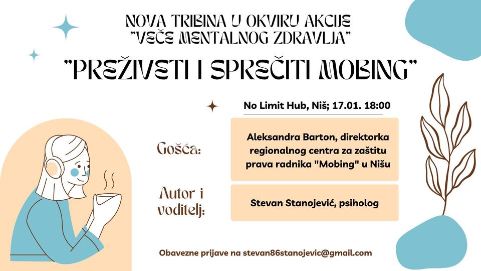   Tribina ‚‚Preživeti i sprečiti mobing‚‚