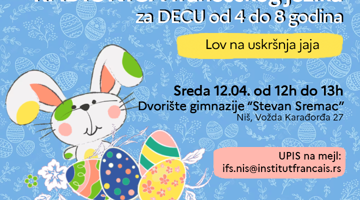 Vaskršnja radionica za decu od 4 do 8 godina