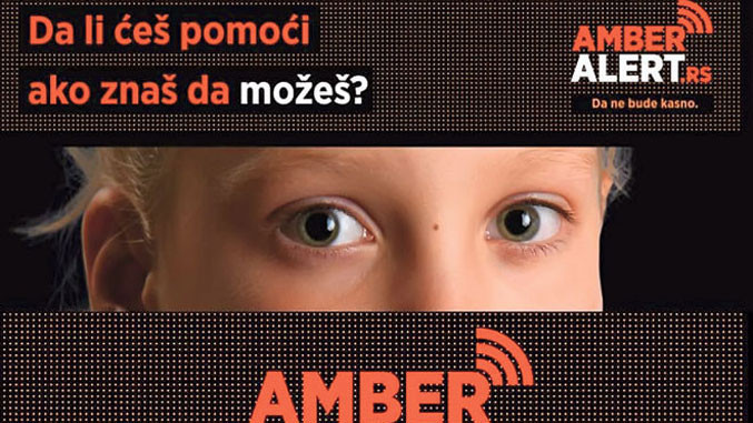 „Amber alert” od novembra u Srbiji