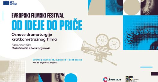  Scenaristička radionica „Od ideje do priče – osnove dramaturgije kratkometražnog filma“