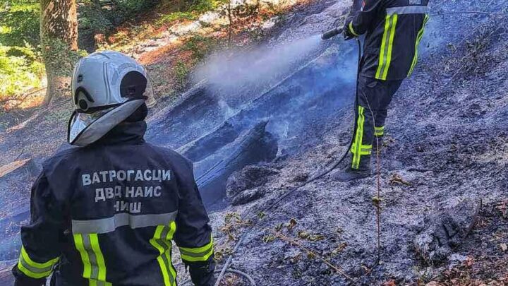 Dobrovoljni vatrogasci iz Niša pridružili se gašenju velikog požara u blizini manastira Prohor Pčinjski