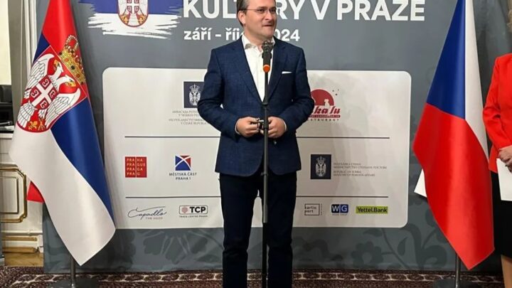 Ministar kulture Nikola Selaković otvorio izložbu u Ambasadi Republike Srbije u Pragu – slikara Srđana Nališa